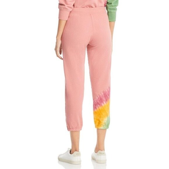 VELVET by Graham & Spencer Cotton Tie Dyed Jogger Sweatpants Auburn Red NWT - Picture 6 of 7